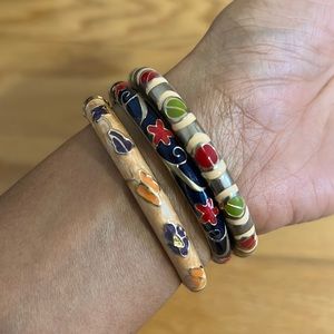 COLORFUL ENAMELED SPRING MECHANISM BRACELETS